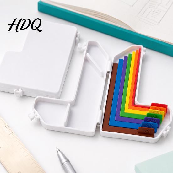 Wear-Resistant Positioning Ruler 7Pcs Paper Crafting Alignment Guides L-Shaped Tool with Storage