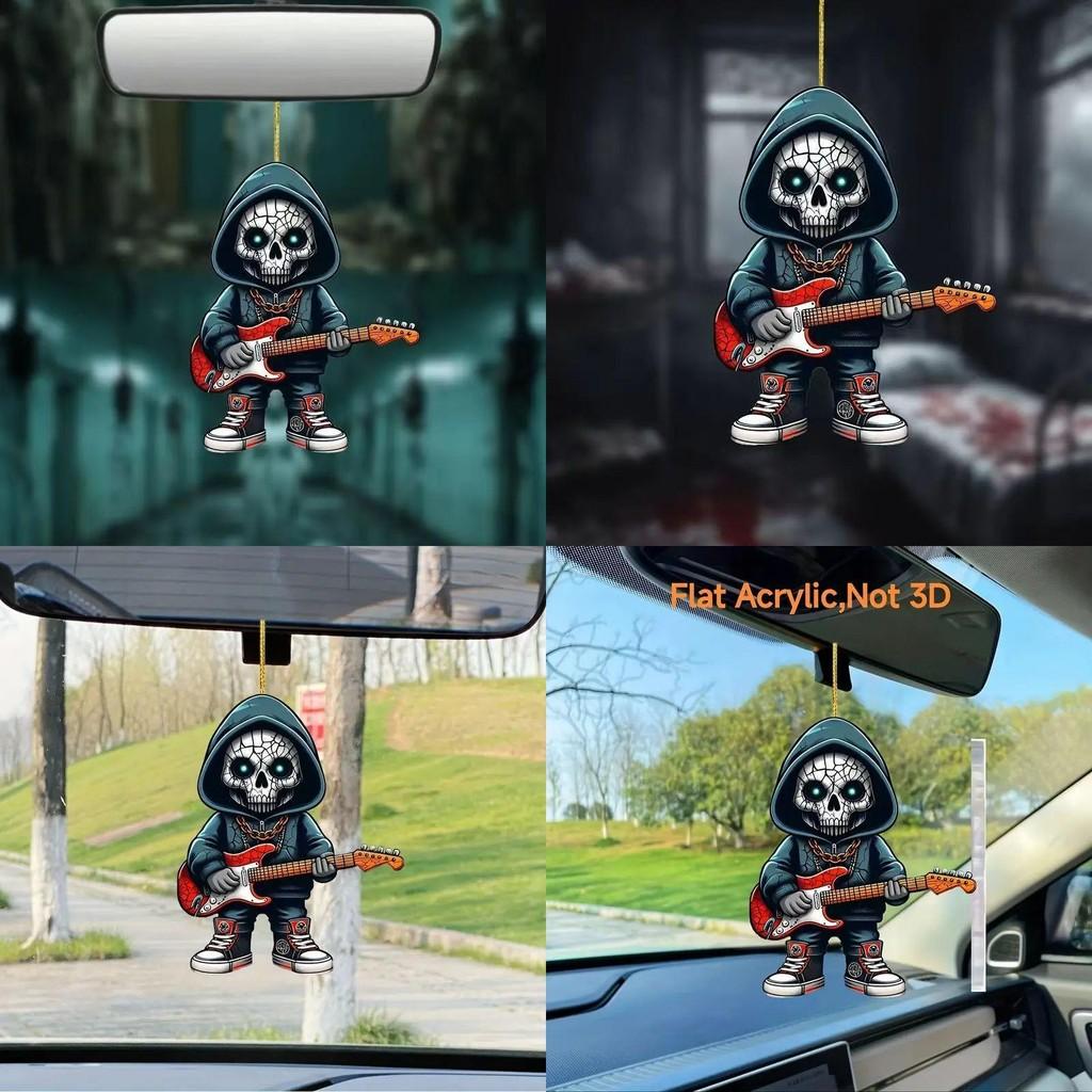 Skeleton Halloween Car Hanging Decoration Acrylic Material Car Interior Styling