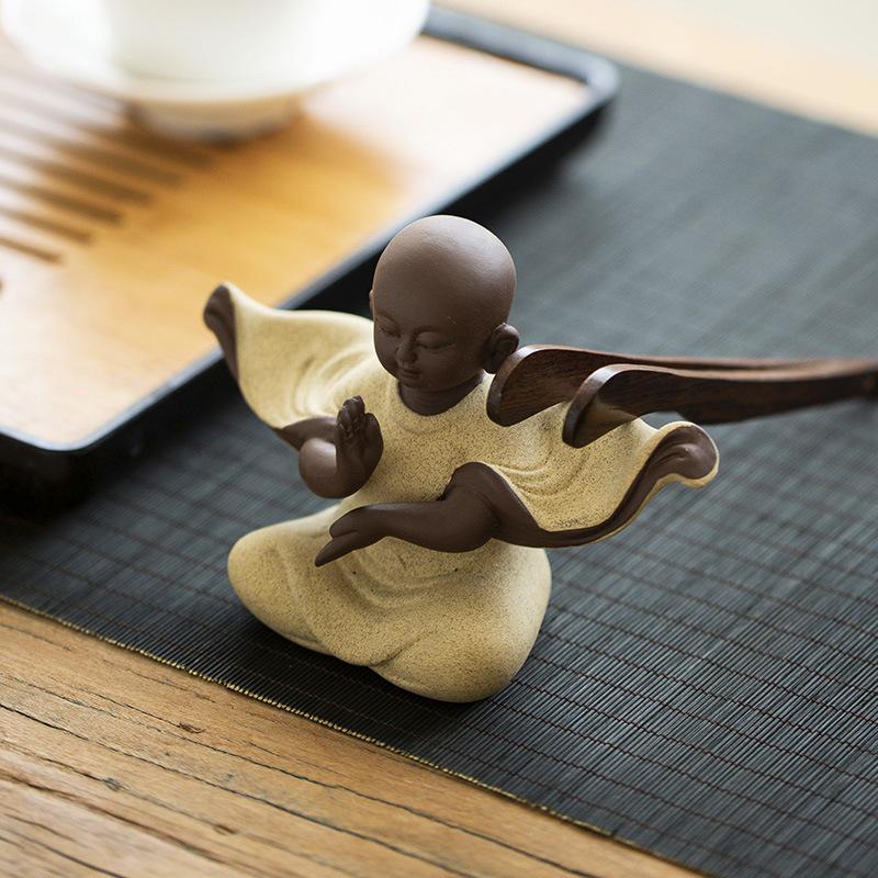 Zisha Little Monk Tea Pet Ornament - Zen Tea Table Decoration & Accessories