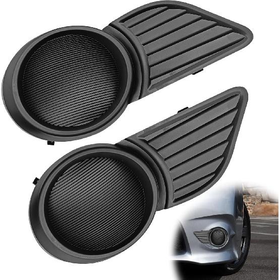 2PCS Front Bumper Fog Light Bezel Cover Compatible with 2011-2017 Sienna Driver and Passenger Side Fog Light Covers #5212708020 5212808020 TO1039169