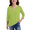 Print Tops For Youth Girls Round Neck 3/4 Sleeves T-Shirts Trendy Tops Outfit Tees