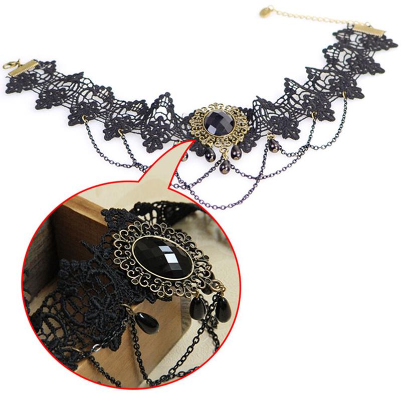 Lace Gothic Flower Lolita Pearl Jewelry Pendant Choker Choker Necklace