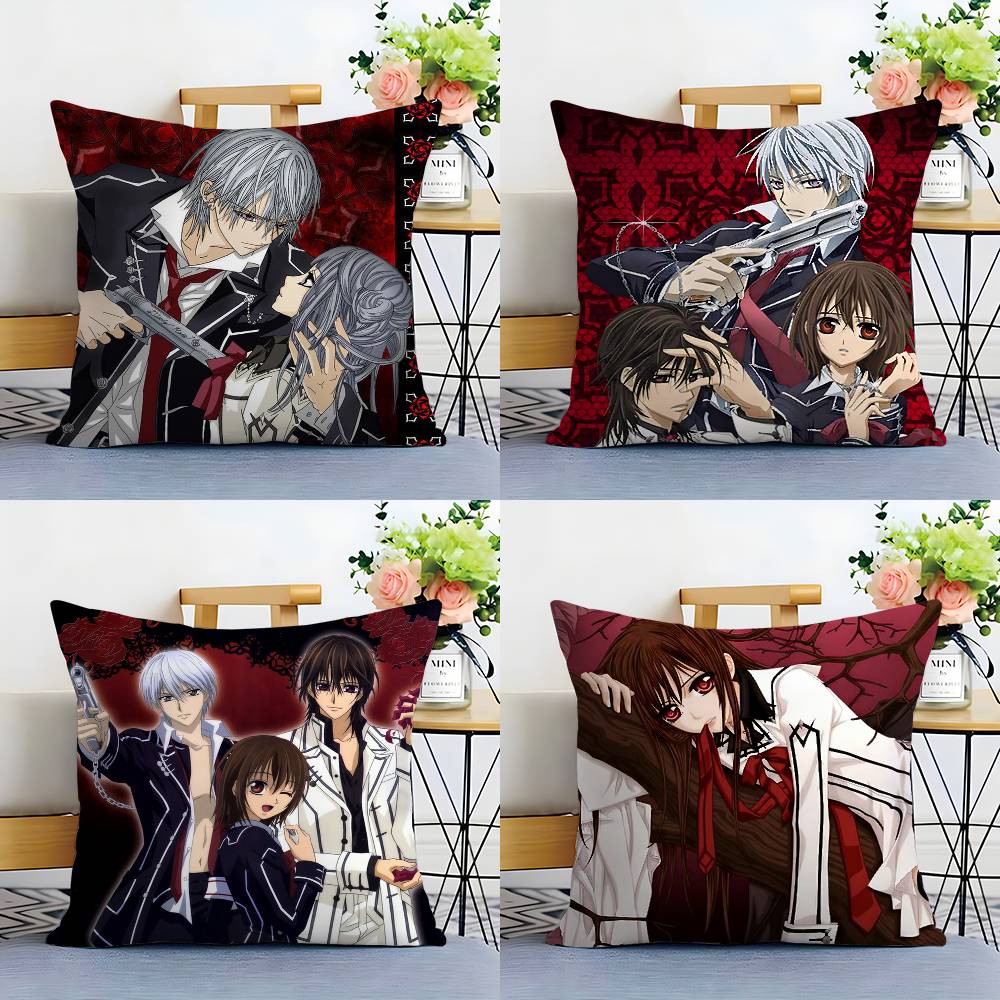V-Vampire Knight Pillow Case Plush Fabric Soft Double Sided Print Sofa Cushion Cover Throw Pillow Covers