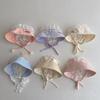 Cute Girls Fetal Caps for Infants Lovely Baby Fisherman Hat Lace Printed Bonnet for Indoor Outdoor Activities