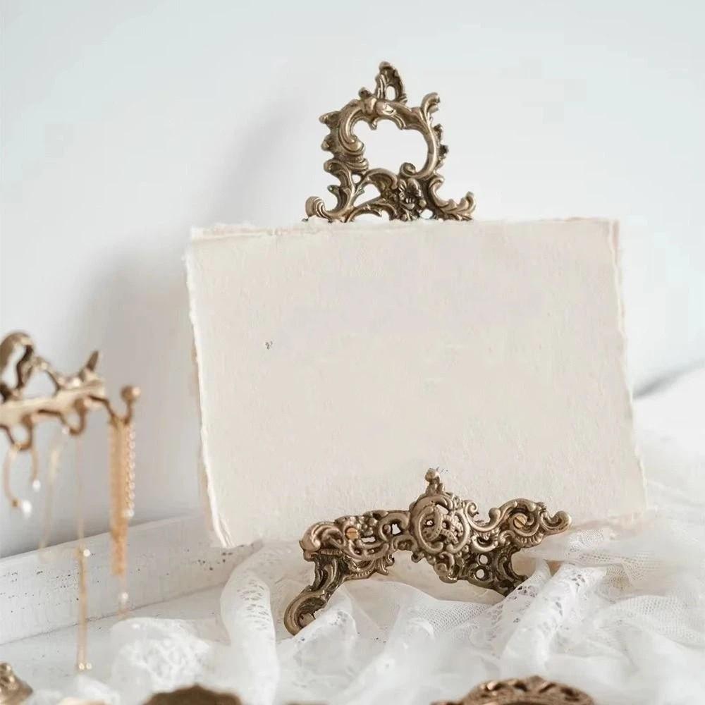 Elegant Frame Bracket Gold Display Storage Rack Plate Display Stand  Tabletop Decoration