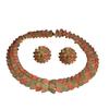 Fresh Floral Jewelry Set: Colorful Necklace, Bracelet & Earrings