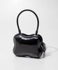 Ganni Butterfly Top Handle with Strap Patent Shoulder A6288 Black Women's Bag, 099,