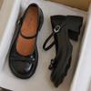Fashion 2025 New Style Women Pumps Mary Janes Shoes Fashion Elegant Chunky Platform High Heels Women Shoes Bow Ankle Buckle Party Shoes