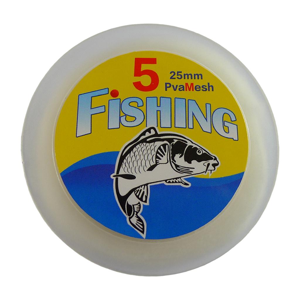 25/37/44mm Refill Carp Fishing Stocking Rig Baits Bag Soluble Fishing Mesh 5m PVA Mesh Dissolving Rig Baits Wrap Bags