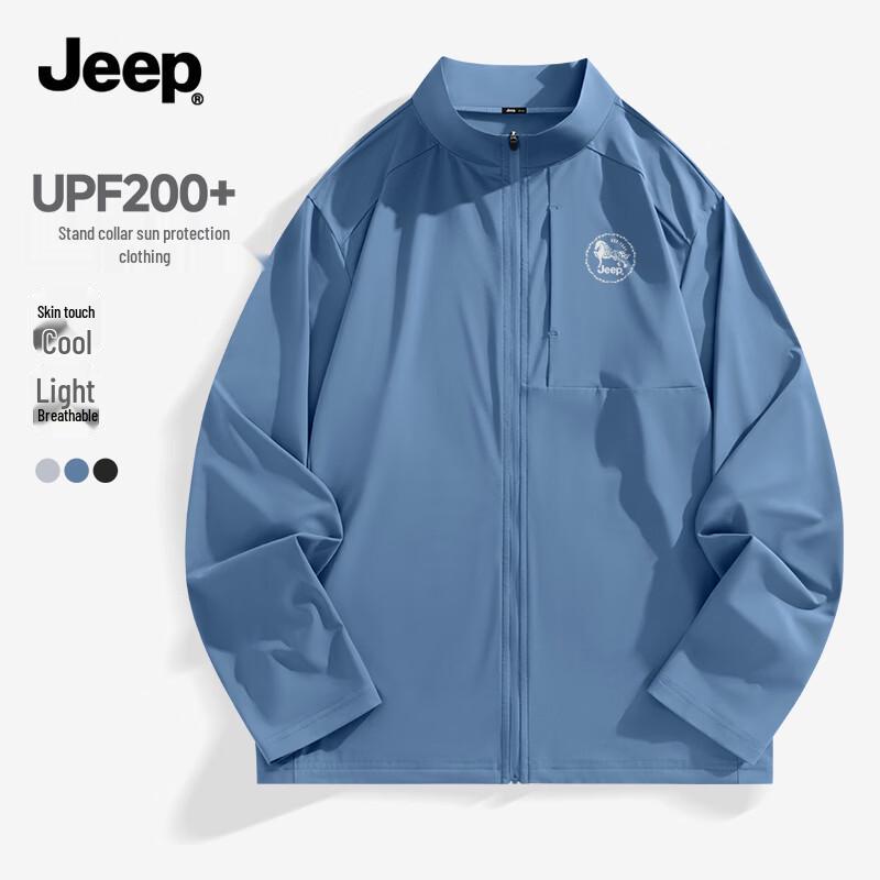 JEEP Men s Lightweight UPF50+ Sun Protection Jacket M