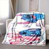 1Pc Stitch Angel Adventure Flannel Blanket, Soft And Comfortable, Casual Warm, Camping Travel, Christmas, Halloween Xmas Gift Y1909