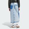 adidas X Ksenia Schneider Lockerer Vintage-Stil Denim Maxirock Damenröcke Hellblau IW5665