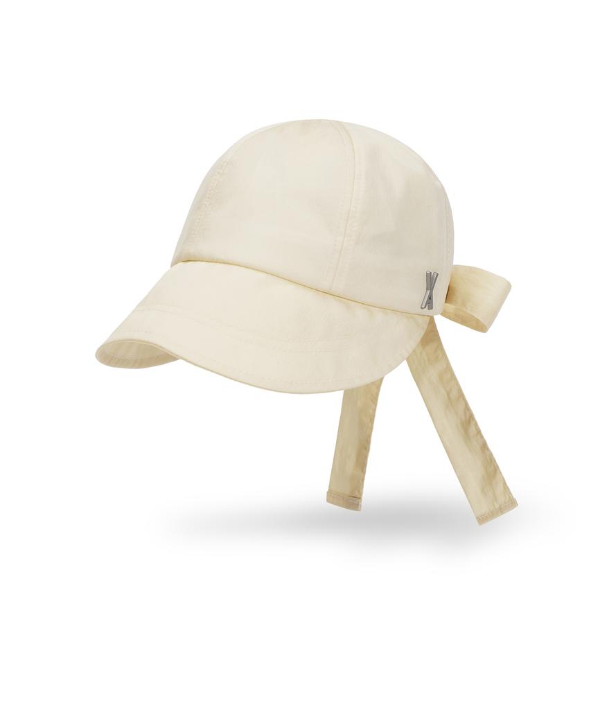 Bajal Va Studded Ribbon Bonnet Hat Beige