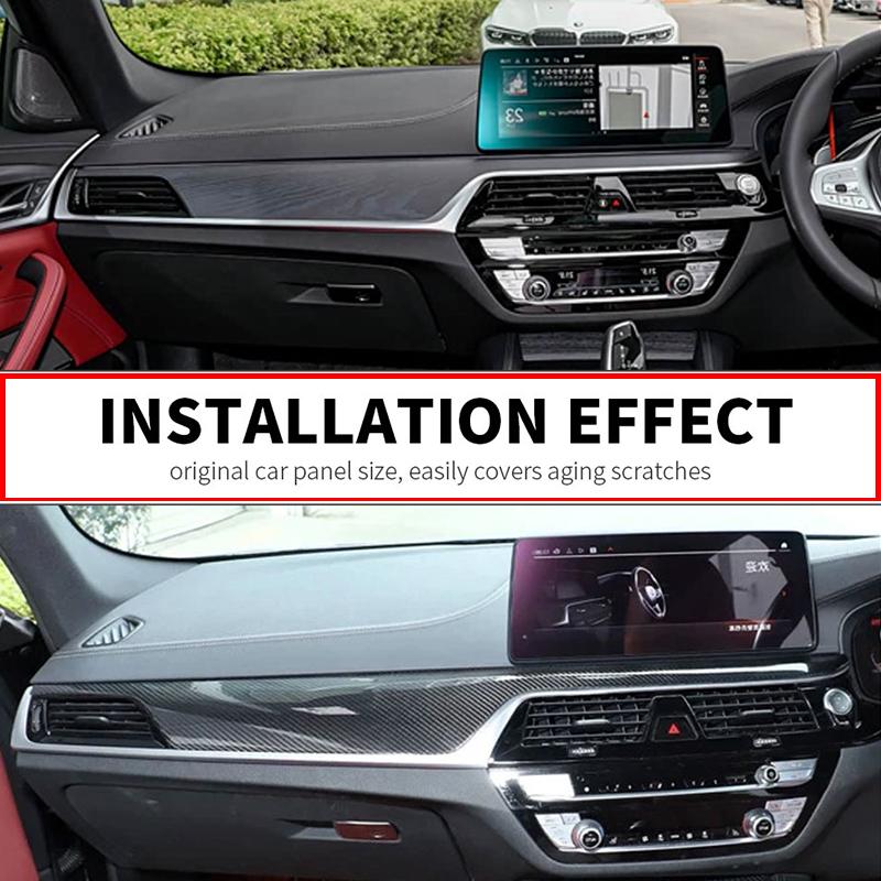 Real Carbon Fiber RHD For BMW 5 Series G30 G38 6 Series GT G32 M5 F90 2017-2023 Car Dashboard Panel Trim Car Accessories 2 Pcs