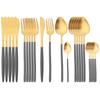 24Pcs Gold Cutlery Set 304 Stainless Steel Dinnerware Set Dinner Knives Forks Coffee Spoon Silverware Kitchen Flatware Tableware