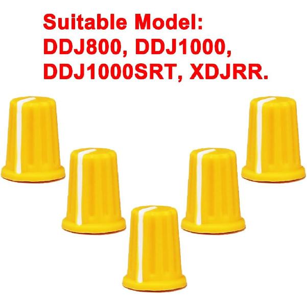 5pcs EQ Rotary Knob Replacement Equalizer Potentiometer Fader Knobs Push Rod Cap for DJ Controller Mixer Console Pioneer DDJ800, DDJ1000, DDJ1000SRT,