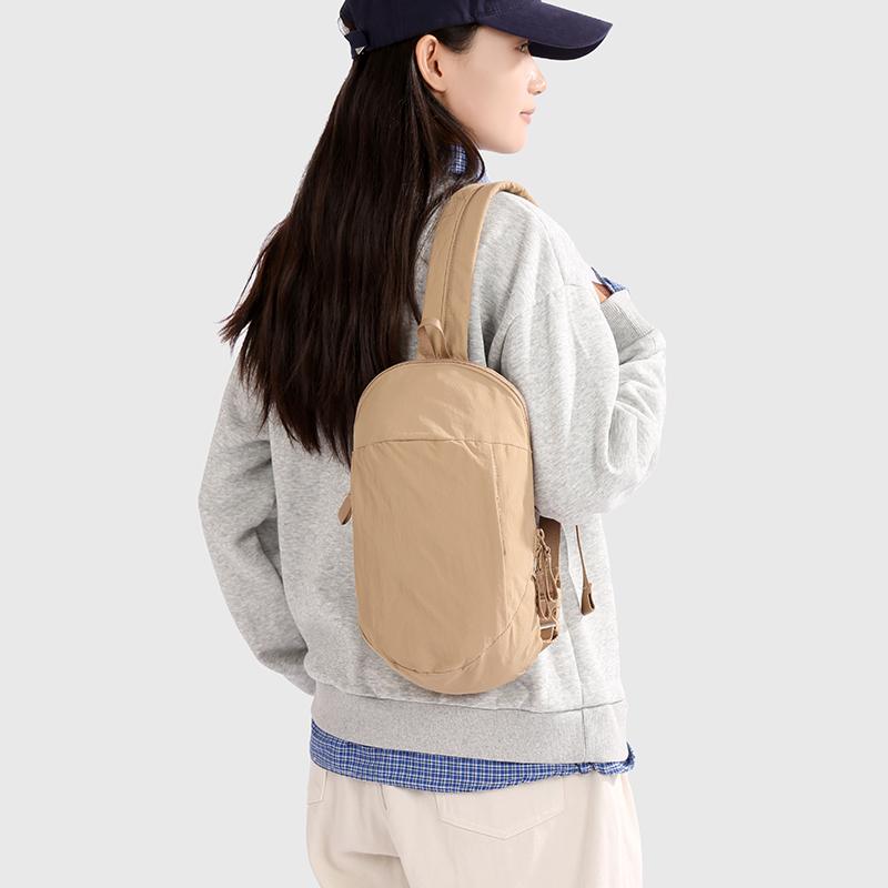 Crossbody Bag Outdoor Sports Chest Bag Large Capacity Solid Color Shoulder Bag