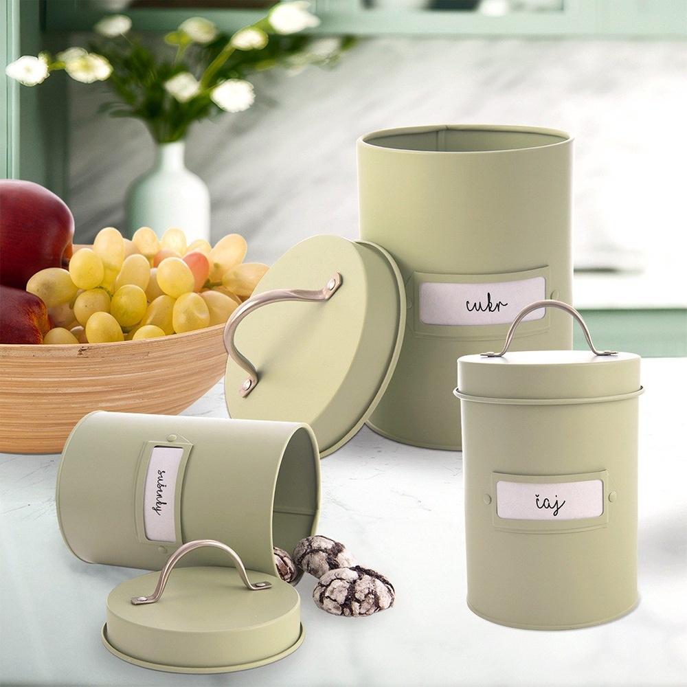 Pojemnik Kuchenny Na Produkty Sypkie Żywność Do Przechowywana Puszka 2,2L