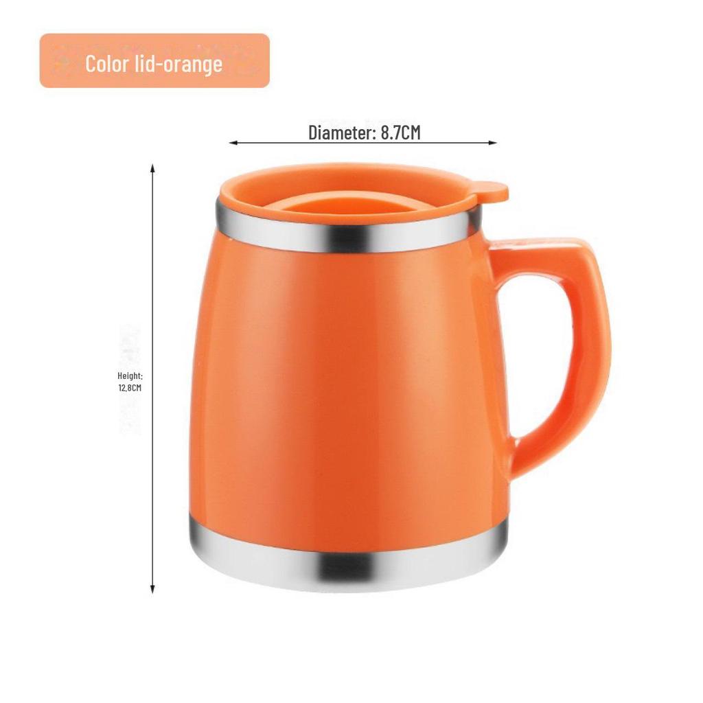 Stainless Steel Thermos Mug with Handle for Men & Women – Ideal for Tea, Coffee, Office, or Water.