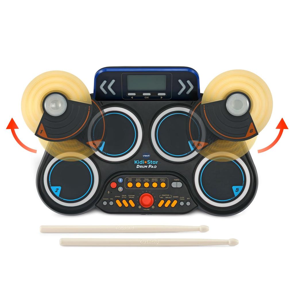 VTech Kidi Star Drum Pad, Black.