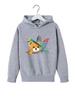 Unisex Autumn Plus Velvet Printed Hoodie - Casual Versatile Outerwear for Men, Women, and Children