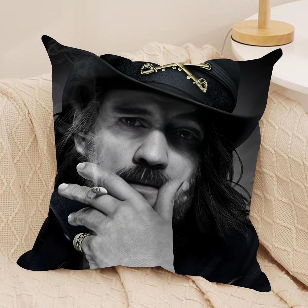 Singer Llemmy Kilmister Cushion Cover Soft Plush Fabric DoubleSided Printed Cushion Covers for All Seasons Home Decor