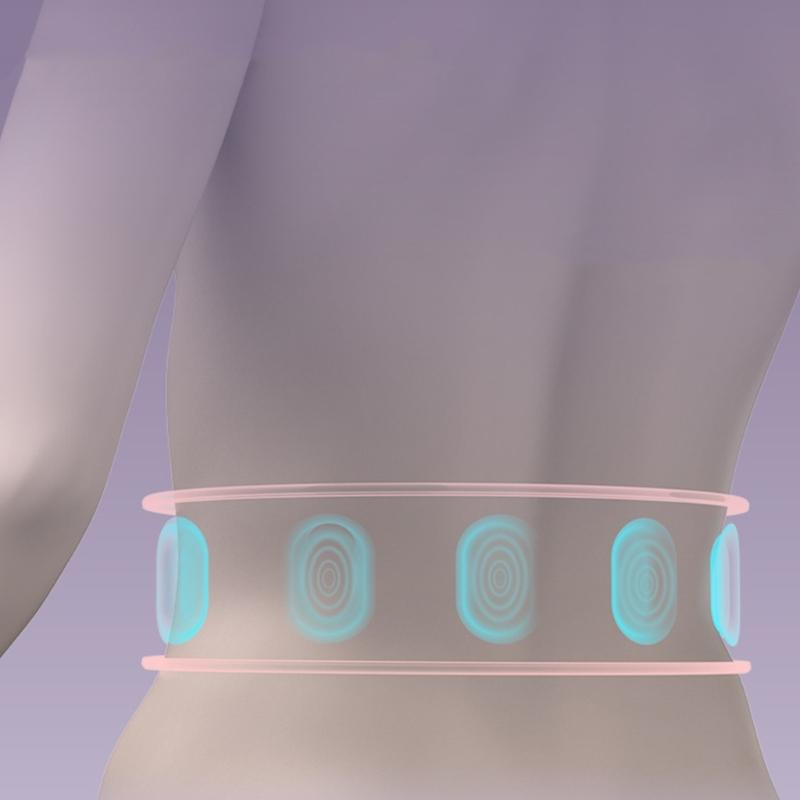 Rechargeable Heating Massage Belt With Quiet Operation Multiple Mode For Office Travel Home Use Comfortable Design