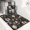 Kitchen Mat Diatom Mud Drain Mat Dish Dry Absorbent Coffee Drain Pad Home Decoration Accessories Small Rugs for Bedroom