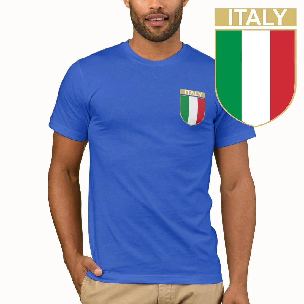 Italy Football T-Shirt Top | 2026 Blue Sport Flag Inspired T Shirt Tee T-Shirt 3XL