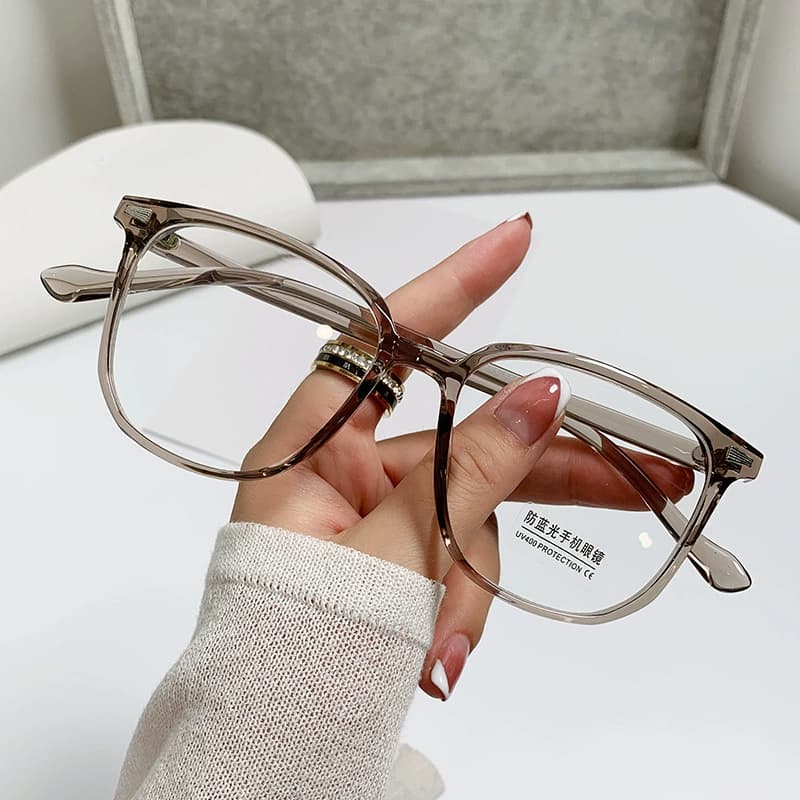 Oversized Leopard Myopia Glasses for Women Men Comfortable Anti-blue Light Computer Glasses Prescription Eyewear 0 To -4.0