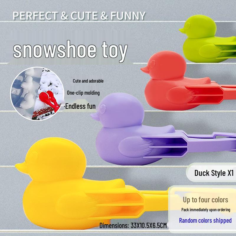 Yellow Duck Snowball Maker & Shovel - Winter Outdoor Toy for Kids
