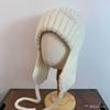 Liu Zhimin Coarse Wool Ear Protection Hat Women's Autumn and Winter Flying Hat Balaclava Hat Shows a Small Face Knitted Lei Feng