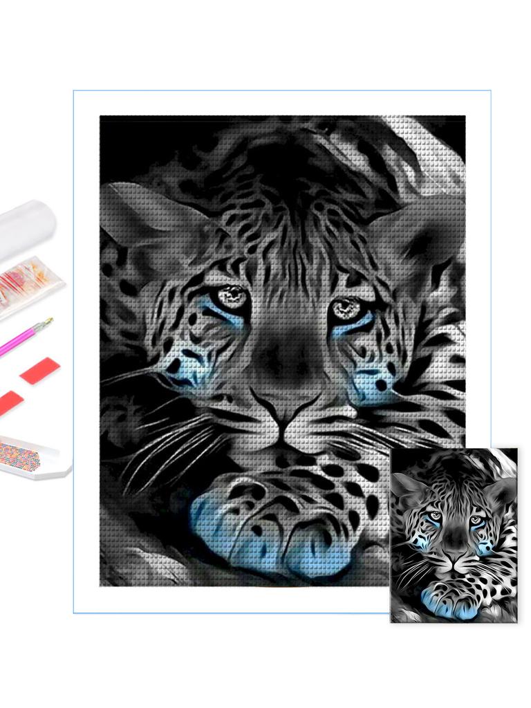 Dschungel Leoparden Persönlichkeit DIY voller Bohrer Diamant dekorative Malerei