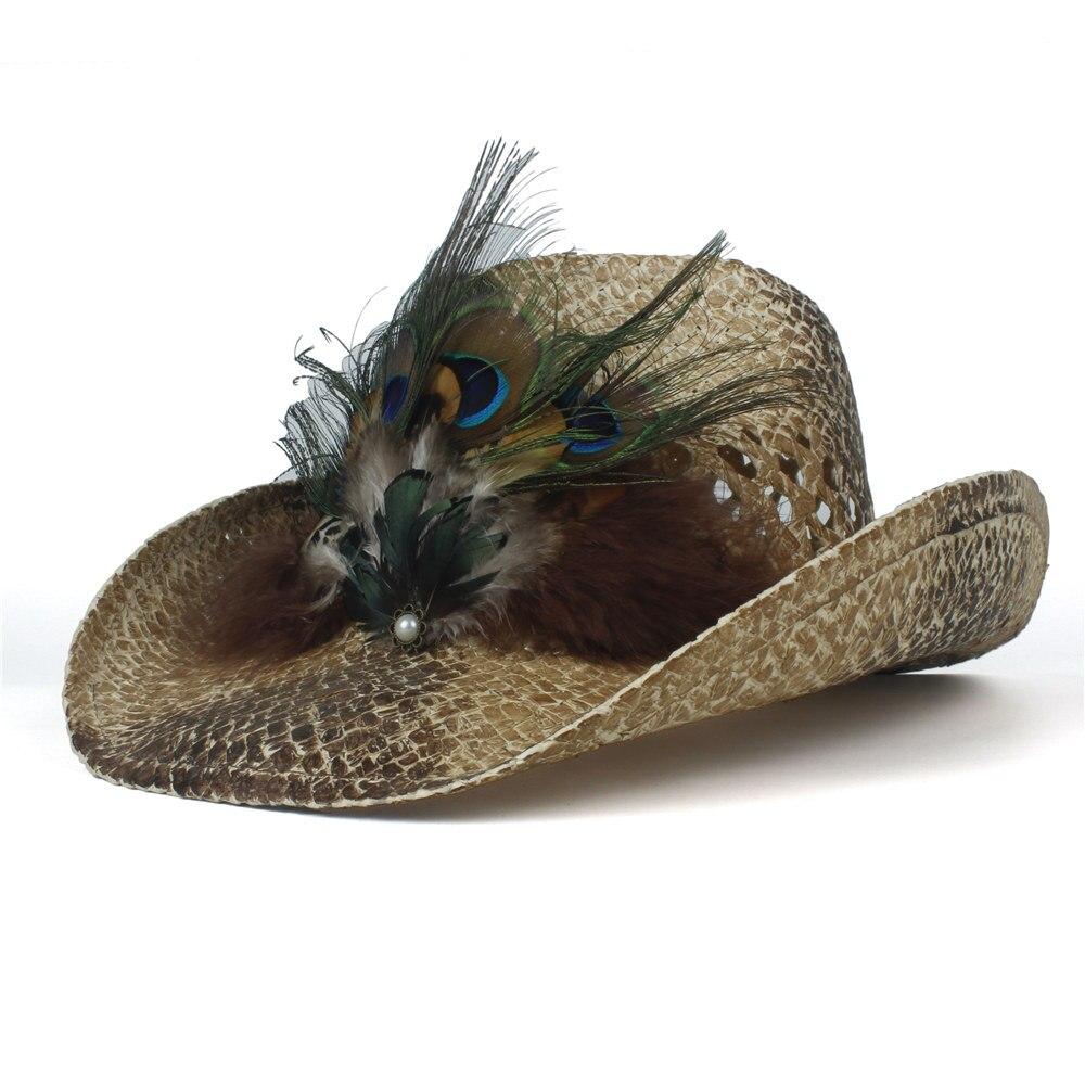 Sombrero Hombre Straw Panama Cowgirl 