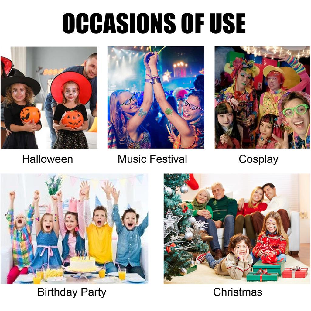 8ML Flash Tattoo Skin Glue Skin Glitter Powder for Facial Body Painting Eye Makeup