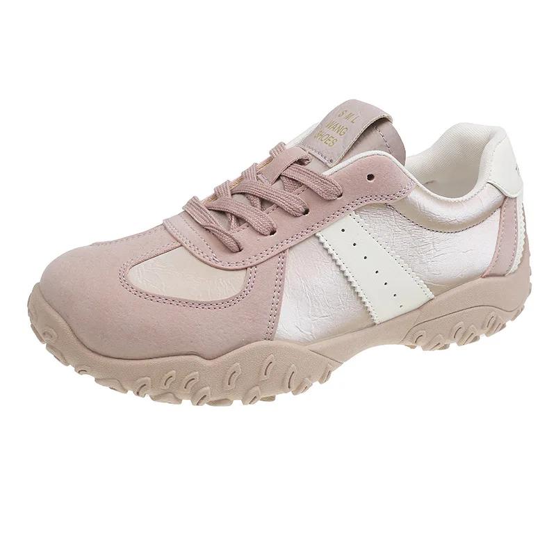 Frühling und Sommer Neue Mode Damen Schuhe Bequeme Freizeit-Sneaker Outdoor Atmungsaktiv Schnürschuhe Walking Creepers Sportschuhe