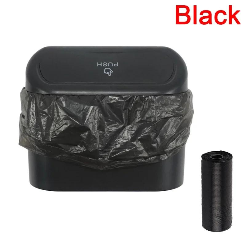 Hanging Car Trash Can ABS Square Pressing Trash Bin Vehicle Garbage Dust Case Storage Box Auto Interior Accessories for Car