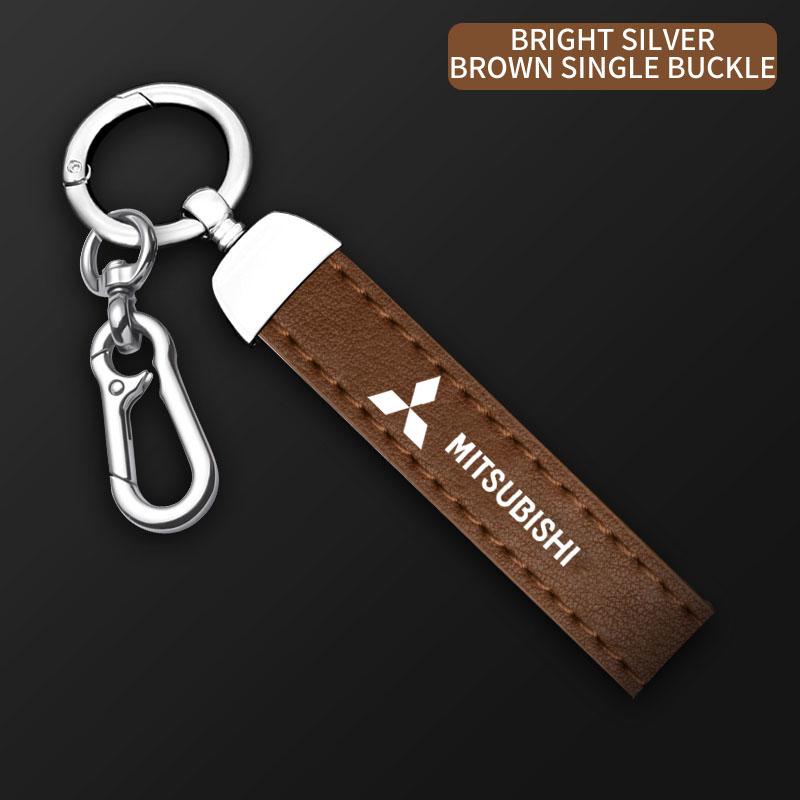 

Car Key Chain Rings Metal Keychain for Mitsubishi Pajero Sport Eclipse Cross L200 Colt Delica Ralliart Triton Car Accessories