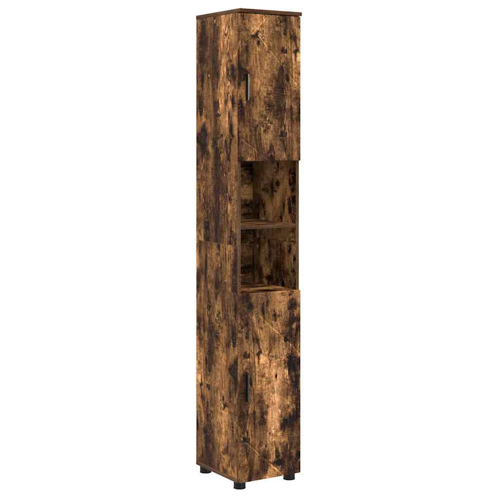 Bathroom Furniture Set 5 pcs Smoked Oak 35 x 30 x 192 cm