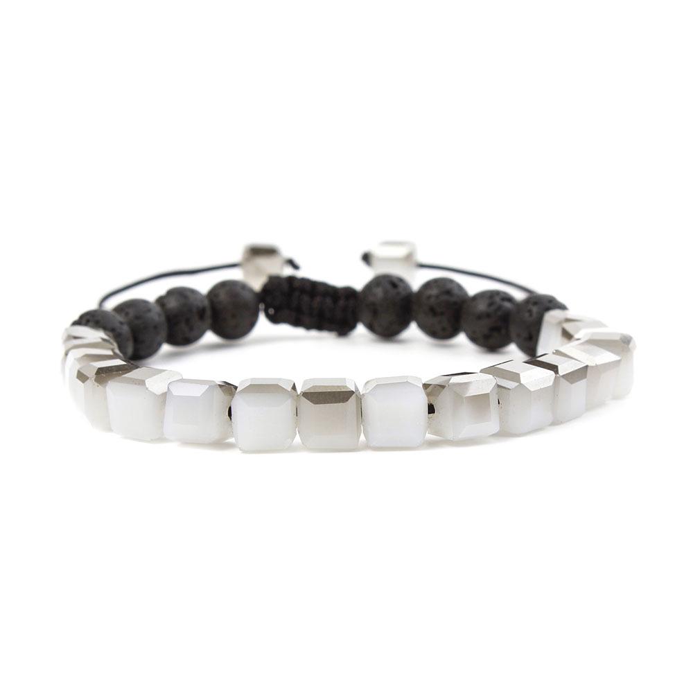 2019 New Crystal  Volcanic Stone Essential Oil Drop Adjustable Bracelet