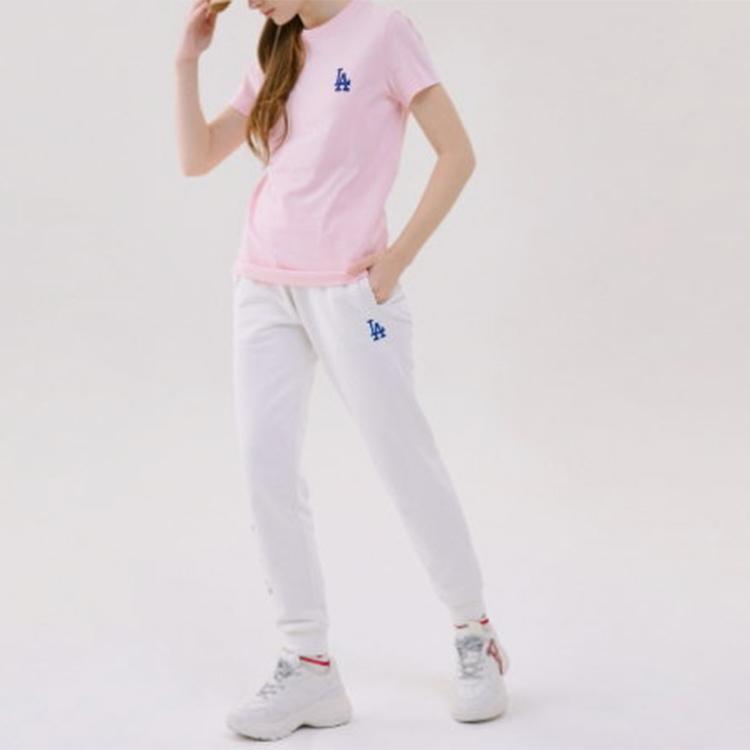 New MLB X Disney Los Angeles Dodgers LA DODGERS T Shirt Unisex Pink 31TSK1031-07P