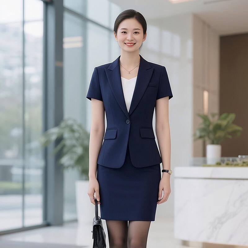 Tluoman Легкий женский деловой костюм-тройка, не мнущийся M