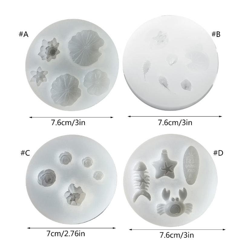 Lotus Leaf & Petal Silicone Mold Fish Bottle Epoxy Casting Mold Crystal Epoxy Mould Material Handmade Clay Mould Craft