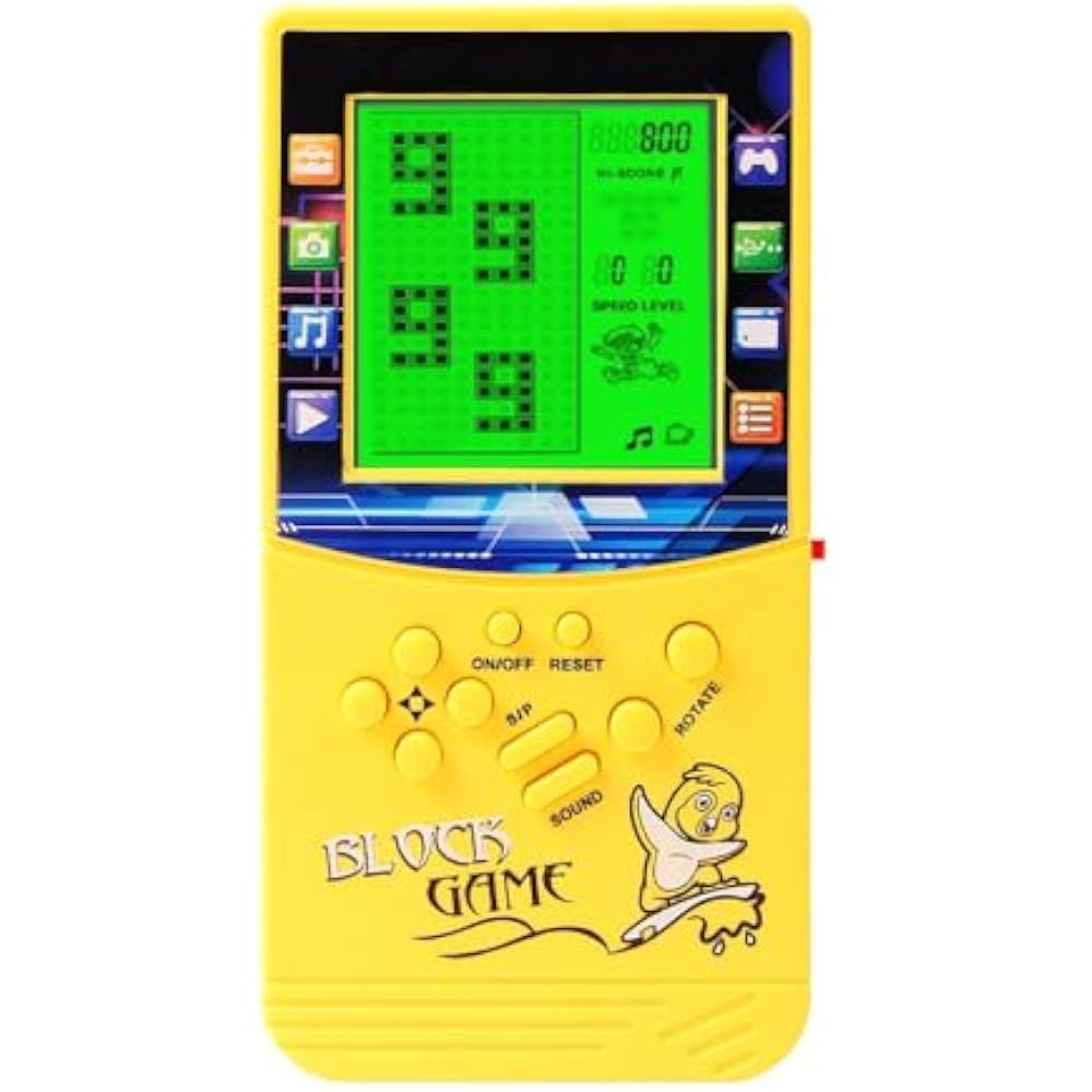 CZT Green Backlight Large Screen Tetris Game Machine Built-in Ink Chic Nostalgic Puzzle 999-in-1 ...