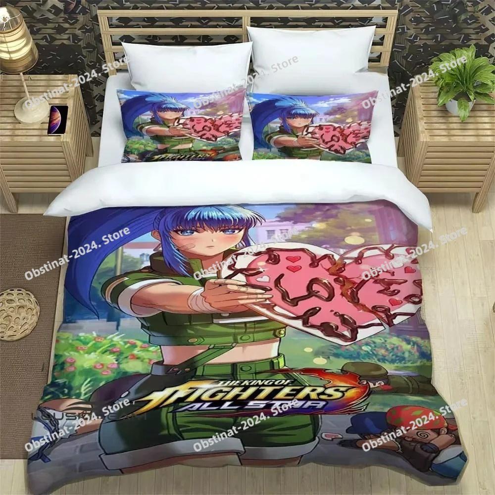 KOF Game Cartoons 3D Bedding Set Printed Duvet Cover Sheet Pillowcase Soft Quilt Cover Full Queen King Size Luxury Birthday Gift