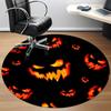 1pc Pumpkin Halloween Office Round Area Rug, Indoor Mat Suitable For Office, Under Office Chairs Bedroom Living Room Home Decor, Room Deco