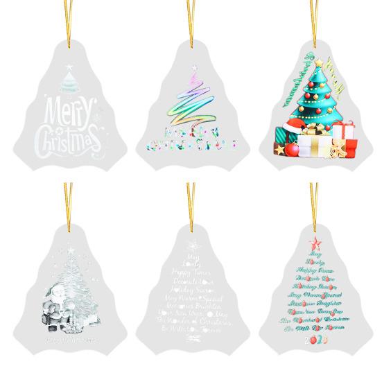 Winter Acrylic Ornaments Merry Christmas Hanging Ornament for Christmas Tree Frosted