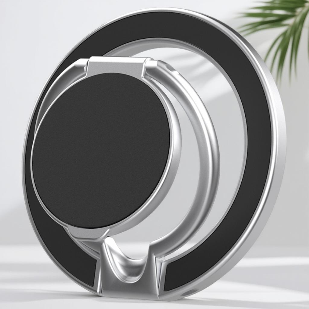 Suporte Magnético Universal Dupla Face para Suporte de Celular Magsafe no Carro, Suporte de Anel de Dedo com Alça de Mão para Celular