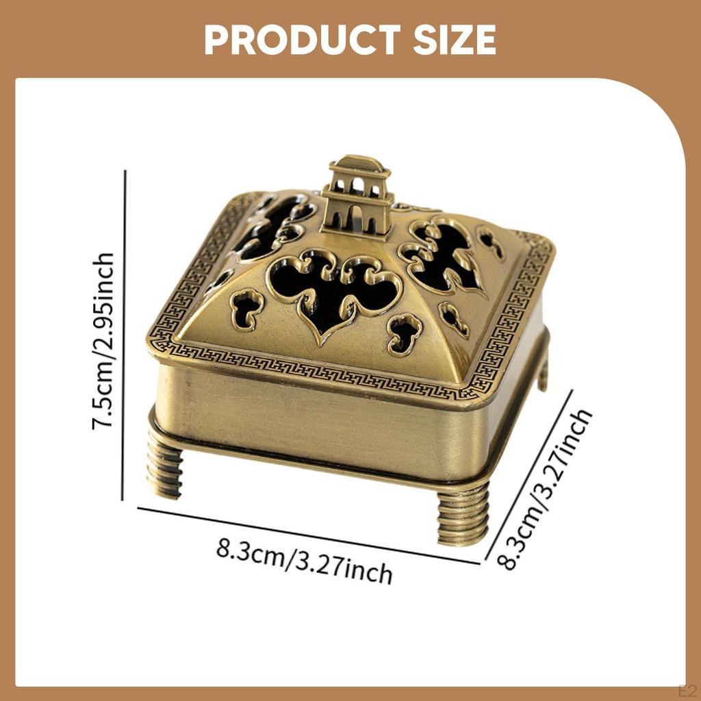 Burner Holder Chinese Ornament Censer Hollow Design for Office Living Room Bookshelf Bedroom