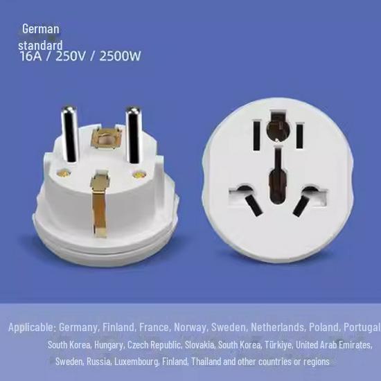 International Travel Converter Plug: HK, Korea, UK, Germany Standards